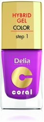 Delia Cosmetics Coral Hybrid Gel Emalia do paznokci 21 Fuksja