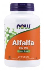 Alfalfa 650mg, Now Foods, 250 tabletek