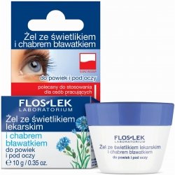 FLOSLEK Oczy Żel ze świetlikiem lekarskim i chabrem bławatkiem do powiek i pod oczy 10 g