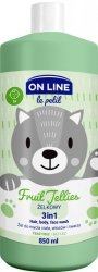 ON LINE Le Petit Baby Żel 3w1 do mycia ciała, włosów i twarzy - Żelkowy 850 ml