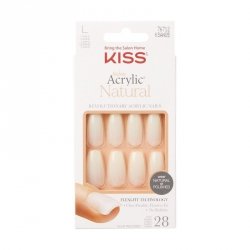 KISS Salon Sztuczne Paznokcie Acrylic Natural - Strong Enough (rozmiar L) 1op.(28szt)