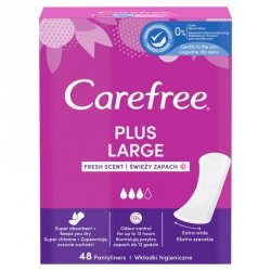 CAREFREE Wkładki higieniczne Fresh Scent - Plus Large 1op.-48szt