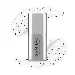 SEMILAC Top No Wipe Black Sprinkles do lakierów hybrydowych T20 7 ml