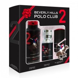 BEVERLY HILLS Polo Club Sport Nr.2 Zestaw upominkowy Woda toaletowa 50 ml + Dezodorant w sprayu 175 ml +  Antyperspirant w kulce