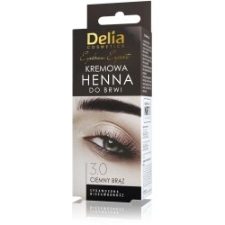 Delia Cosmetics Eyebrow Expert Kremowa henna do brwi 3.0 ciemny brąz