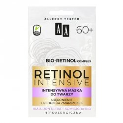 AA Retinol Intensive 60+ Intensywna Maska do twarzy - ujędrnienie + redukcja zmarszczek 5mlx2