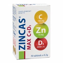 ZINCAS MAX C+D3, 50 tabletek