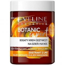 Eveline Botanic Expert Bogaty krem odżywczy na dzień i noc Ekstrakt z Lnu, 100ml