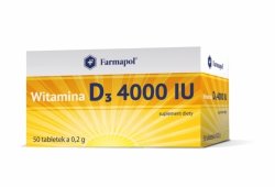 Witamina D3 4000 IU, Farmapol, 50 tabletek