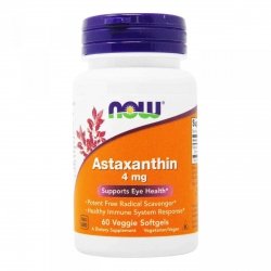 Astaxanthin 4mg, NOW Foods, 60 kapsułek