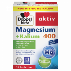 Suplement diety Magnez 400 + Potas, Doppelherz, 30 tabletek