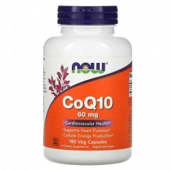 Коэнзим Q10 60 мг, Now Foods, 180 капсул