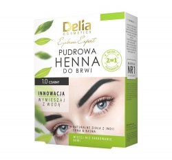 Delia Cosmetics Henna do brwi pudrowa 1.0 czarna 4g