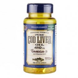 Cod Liver Oil, Масло печени трески 1000 мг, Holland & Barrett, 60 капсул