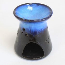 Аромалампа керамическая - темно-синие цветы