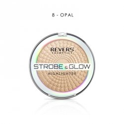 REVERS Puder rozświetlający STROBE & GLOW HIGHLIGHTER  08 Opal 8 g