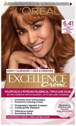 LOREAL Excellence Creme Farba do włosów  6.41 Jasny bursztynowy brąz