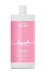ON LINE Emocje Żel i płyn do kąpieli 2w1 Love 900 ml