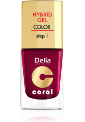 Delia Cosmetics Coral Hybrid Gel Emalia do paznokci 12 Bordowy
