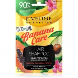 Eveline Food for Hair Banana Care Szampon do włosów farbowanych - ochrona koloru i odżywienie  20ml