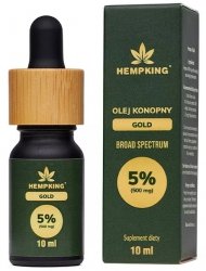 Olej Konopny Broad Spectrum 5% + 1% CBN, Hempking, 10ml