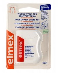 Elmex Nić do zębów woskowana miętowa  1szt-50m
