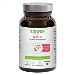 Q-folic, Metylowany kwas foliowy, 5-MTH, Biowen, 90 kapsułek