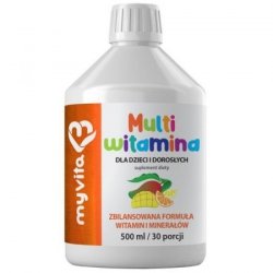 Multiwitamina dla dzieci i dorosłych Suplement diety, MyVita, 500 ml