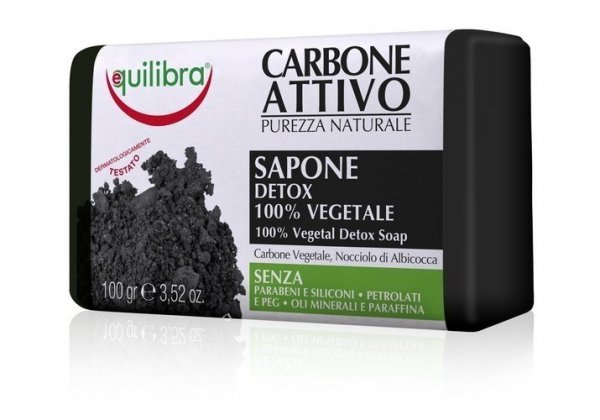 Active Carbon Cleansing Soap, 100% Vegetable, Equilibra