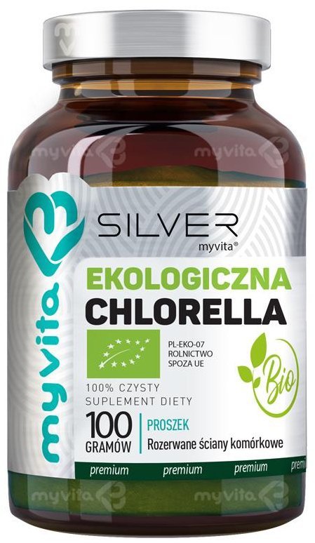 Chlorella BIO Powder, 100% SILVER PURE, Myvita