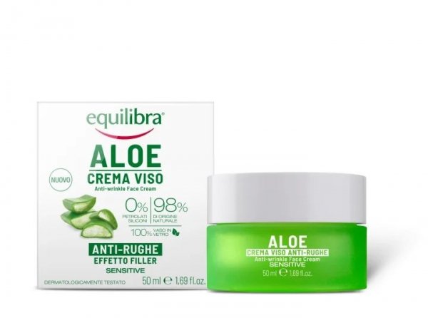 Aloe Anti-Wrinkle Cream 50% Aloe Vera, Equilibra, 50ml