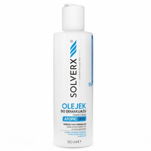 SOLVERX Atopic Skin Olejek do demakijażu twarzy i oczu do cery atopowej 150ml