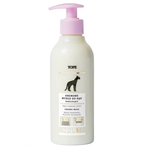 Kremowe Nawilżające Mydło w Płynie, Yope Creamy Musk, 300ml