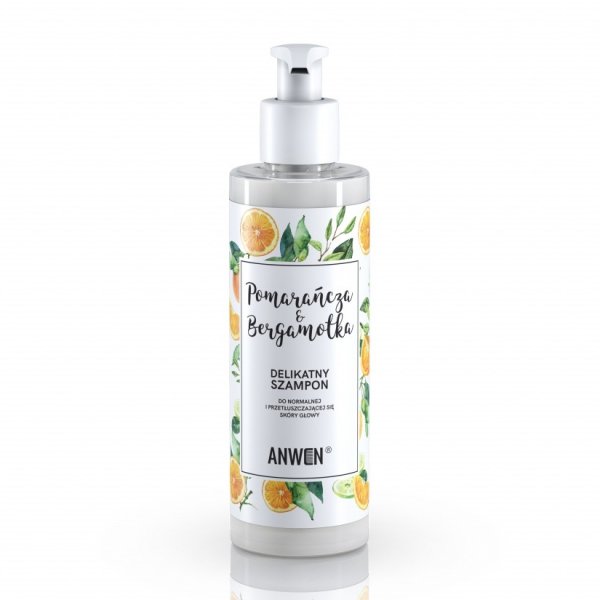 ANWEN Delikatny Szampon do normalnej i przetłuszczającej się skóry głowy Pomarańcza &amp; Bergamotka 200ml