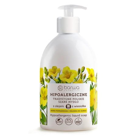 Mydło w Płynie Szare z Olejem z Wiesiołka, BARWA, 500ml
