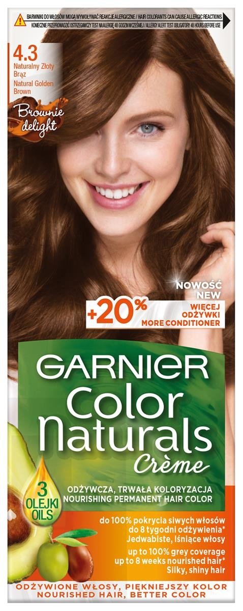GARNIER Color Naturals Farba nr 4.3 - Złoty Brąz  1op.