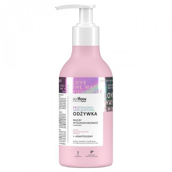 Vis Plantis So!Flow Proteinowo - Emolientowa Odżywka do włosów wysokoporowatych i łamliwych 400ml