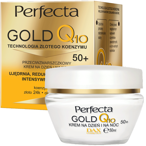 PERFECTA Gold Q10 50+ Krem przeciwzmarszczkowy na dzień i na noc 50 ml