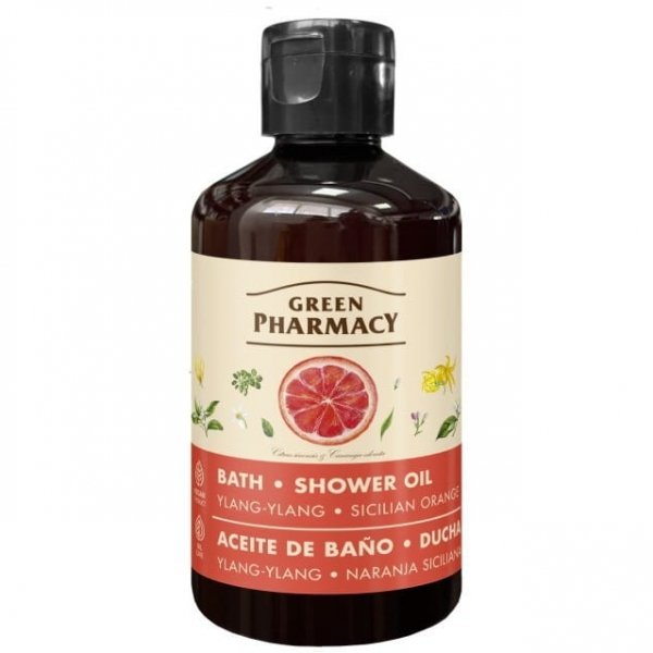 Olejek do kąpieli i pod prysznic Ylang-ylang i Sycylijska pomarańcza, GREEN PHARMACY, 250ml