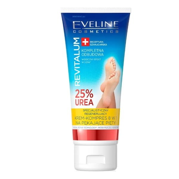 Eveline Revitalum 25% Urea Krem-kompres regenerujący 8w1 na pękające pięty 100ml