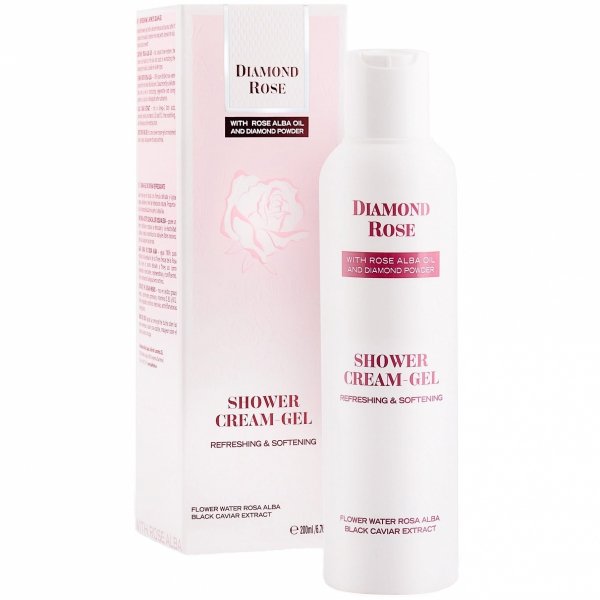 Różany Kremowy Żel pod Prysznic odświeżający Diamond Rose, 200ml