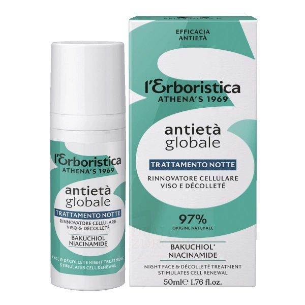 Krem do twarzy i dekoltu na noc, L'Erboristica Natura Antieta Globale, 50ml