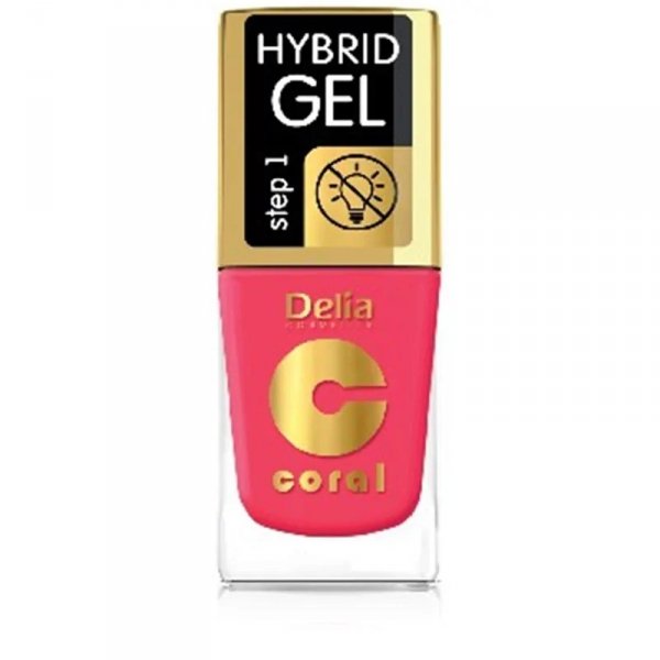 DELIA COSMETICS Coral Hybrid Gel Lakier hybrydowy do paznokci 102 Romantic Rose 11 ml