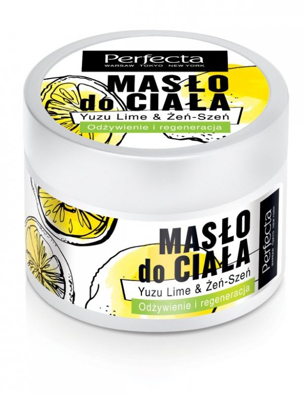 Perfecta Spa Masło do ciała Yuzu Lime & Żeń-Szeń - odżywienie i regeneracja 225g