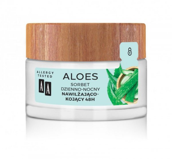 AA Aloes 100% Sorbet dzienno-nocny nawilżająco kojący 48H 50ml