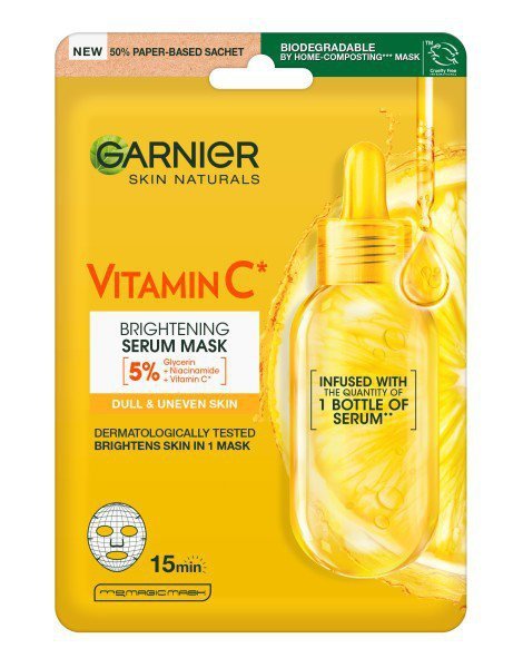 GARNIER Skin Naturals Vitamin C Maska na tkaninie intensywnie nawilżająca  28 g