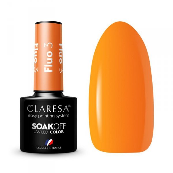 CLARESA Lakier hybrydowy Fluo nr 3  5g