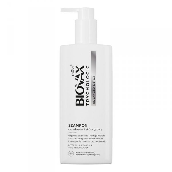 L`BIOTICA Biovax Trychologic Szampon do włosów i skóry głowy Advanced Detox 200 ml