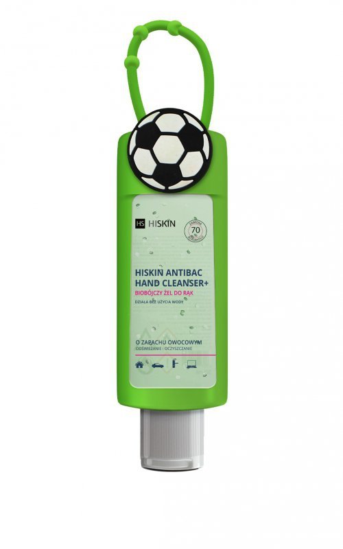 HISKIN Antibac Hand Cleanser+ Biobójczy Żel do rąk owocowy - piłka (butelka 75ml+etui)