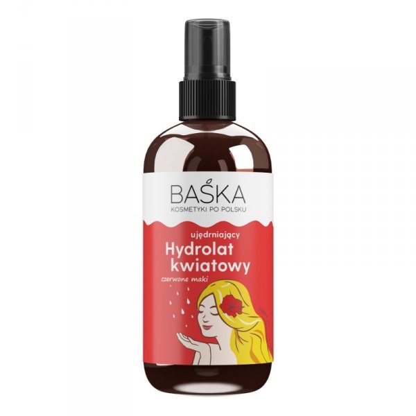 BAŚKA Hydrolat kwiatowy do twarzy ujędrniający - czerwone maki 100 ml